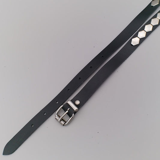 Belt 1-Row Hexagon Studs