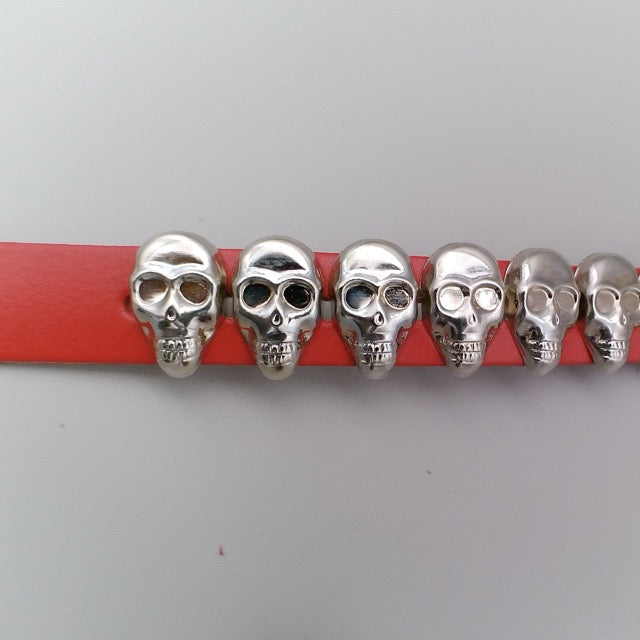 Belt 1-Row Skull Studs