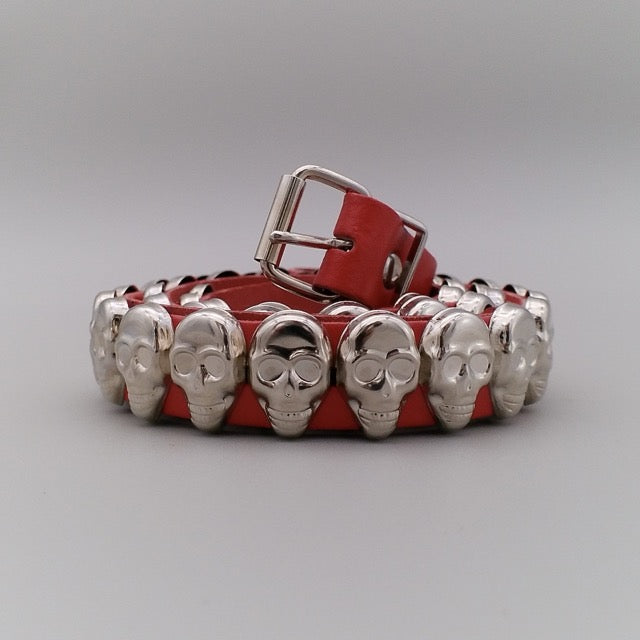 Belt 1-Row Skull Studs