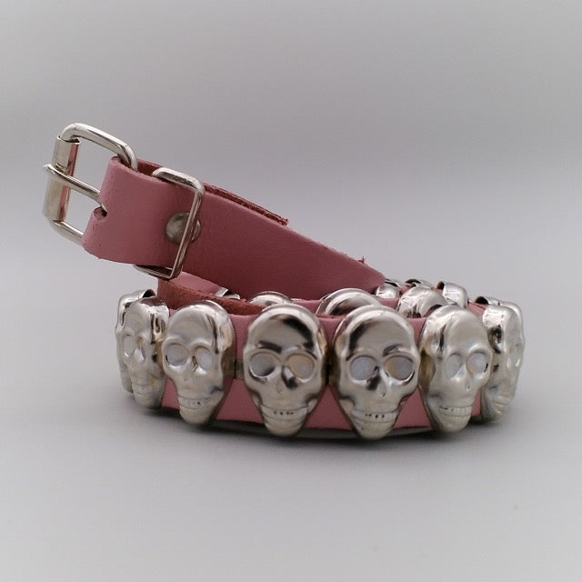 Belt 1-Row Skull Studs