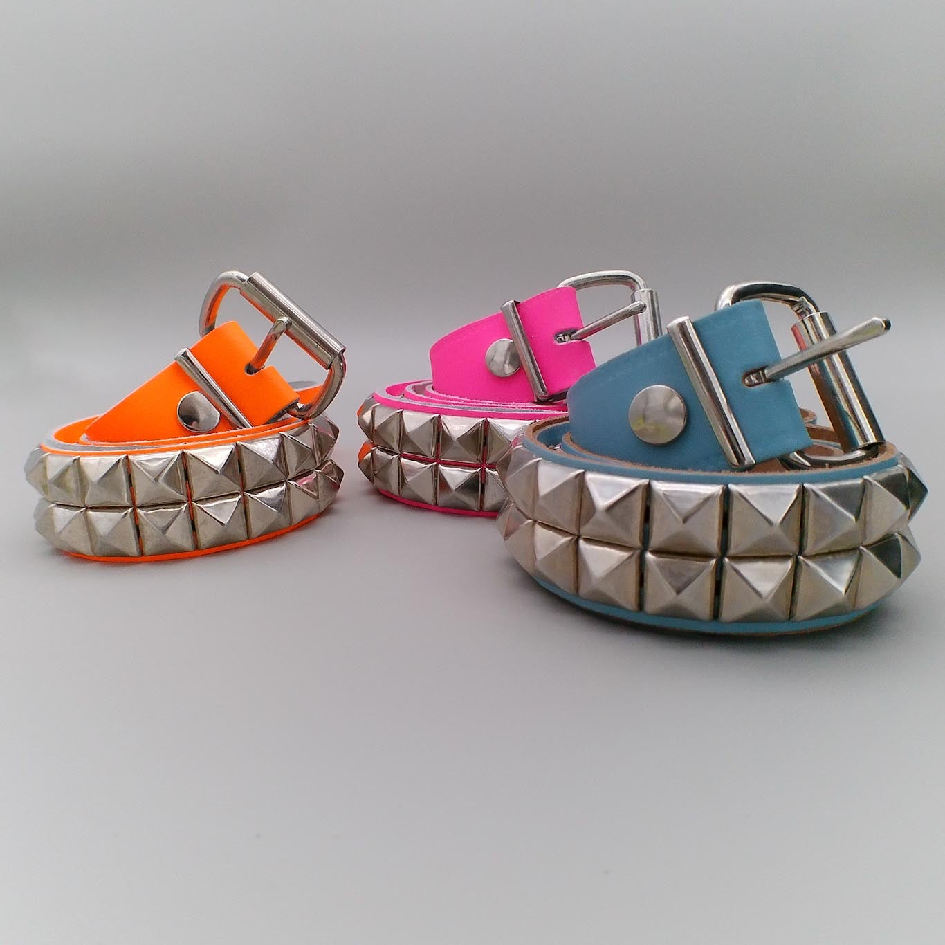 Belt 2-Row Pyramid Studs