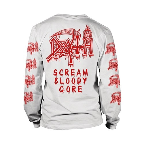 white-longsleeve-of-band-death-scream-bloody-gore-1987-album-front