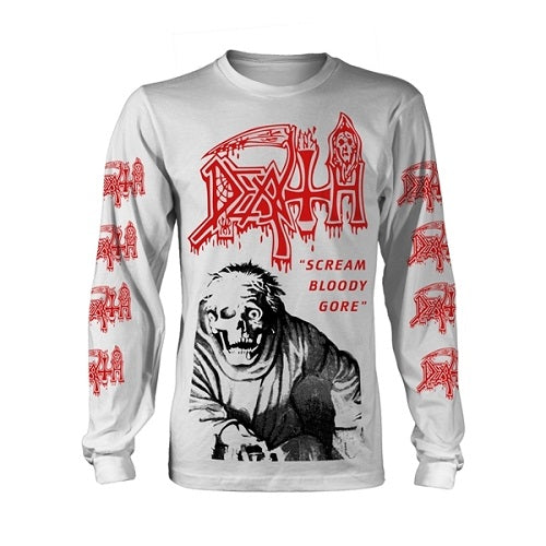 white-longsleeve-of-band-death-scream-bloody-gore-1987-album-front