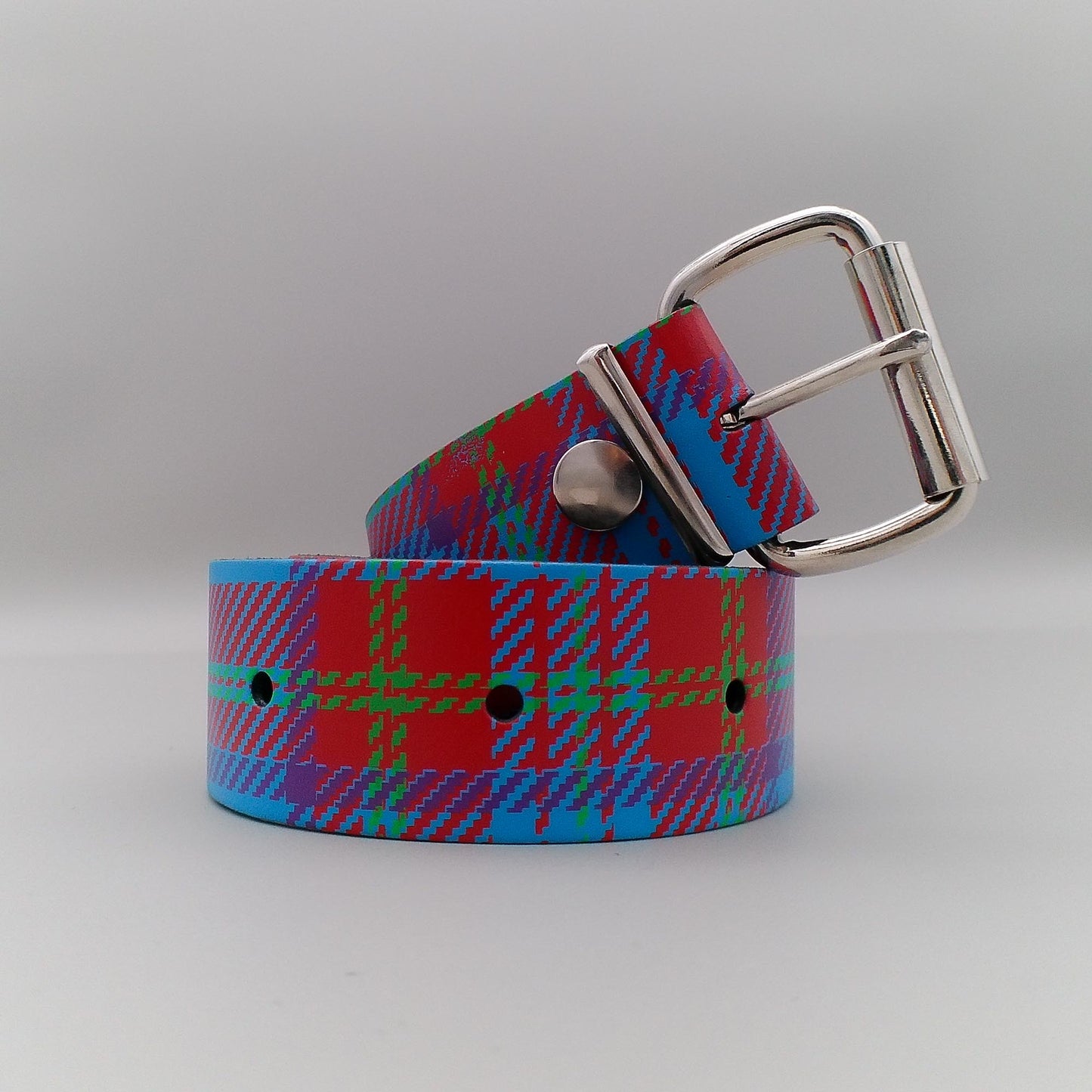Belt 2-Row Tartan Design