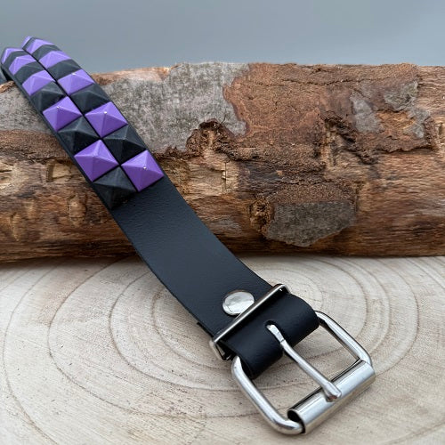 real-black-leather-belt-with-two-rows-of-violet-and-black-pyramid-studs-gothic-emo-halloween-costume-cosplay
