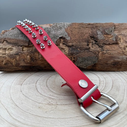 real-red-leather-belt-with-two-rows-of-silver-spikes-for-glamrock-and-gothic-and-metal-fans