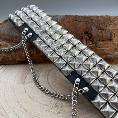 real-black-leather-belt-with-four-rows-of-silver-pyramid-studs-and-with-chains