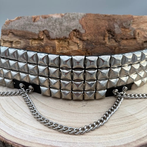real-black-leather-belt-with-four-rows-of-silver-pyramid-studs-and-with-chains