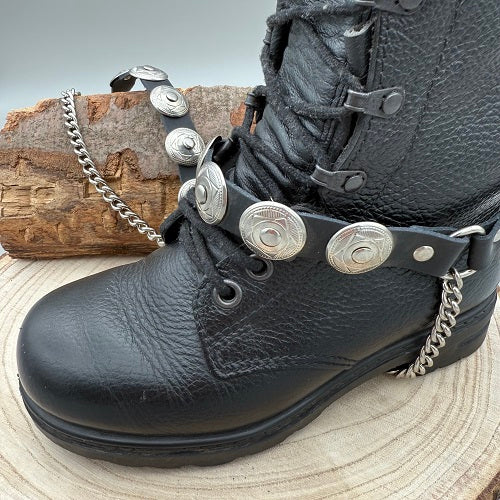 real-leather-bootstraps-with-silver-buckles-for-cowboys-and-heavy-metal-fans