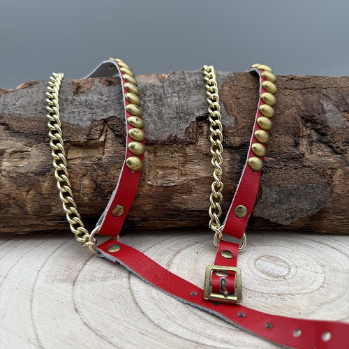 bootstrap-red-leather-with-golden-ellipse-studs