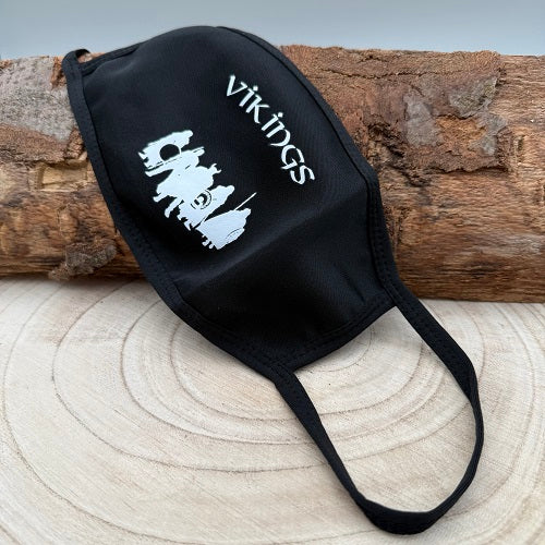 a-black-face-mask-with-a-vikings-design-for-halloween