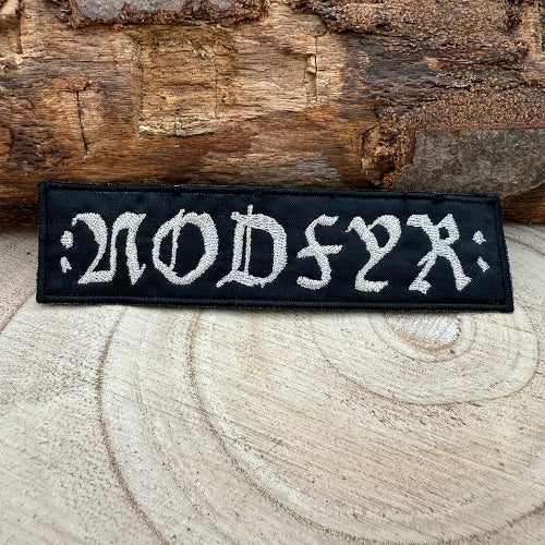 patch-with-band-nodfyr-logo-in-silver-on-black