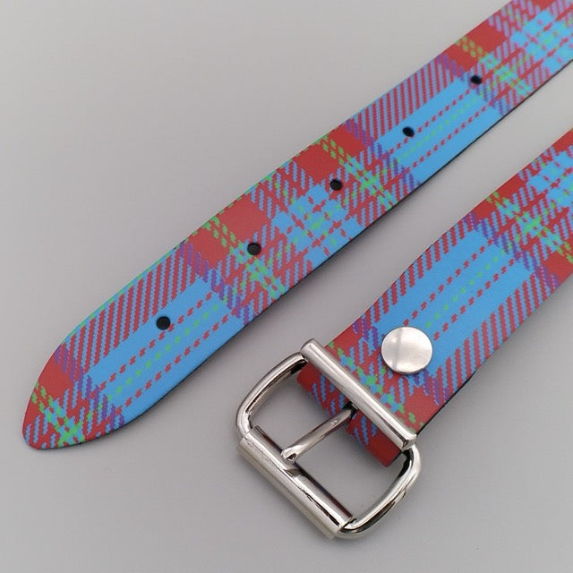 Belt 2-Row Tartan Design