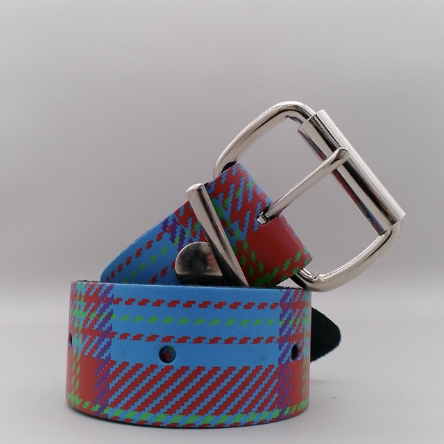 Belt 2-Row Tartan Design