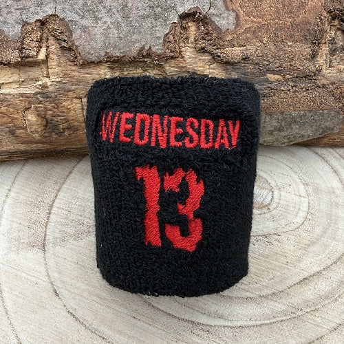 sweatband-wristband-in-black-with-band-wednesday-13-logo-in-red
